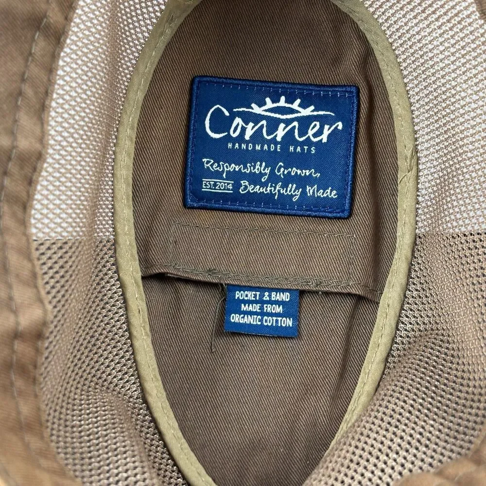 Conner Hat Airflow Safari Hat M Tan Organic Cotton Mesh Unisex UPF 50 Packable